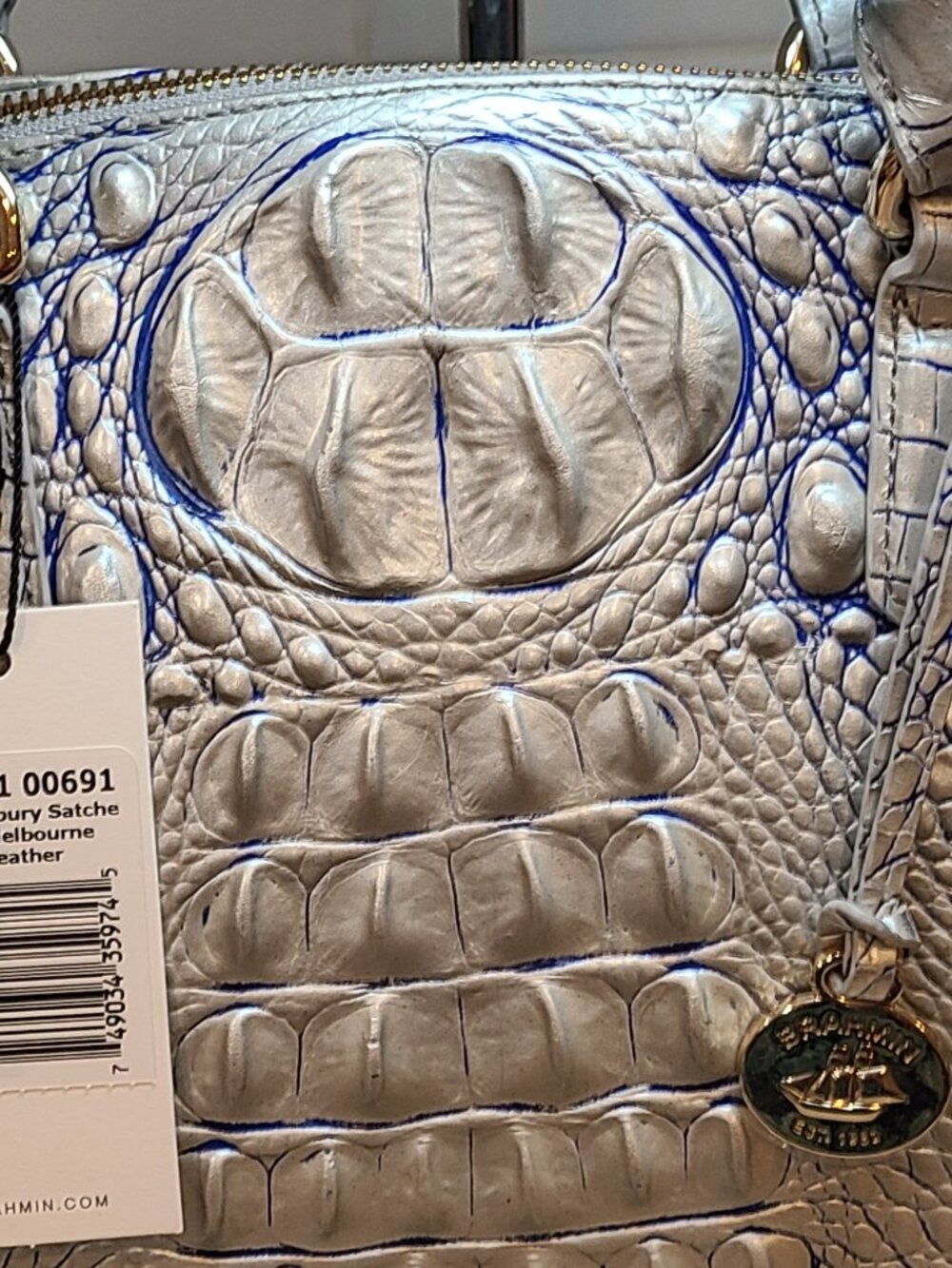 Brahmin NWT Large Duxbury Eggshell Melbourne Leather NWT - Picture 3 of 12